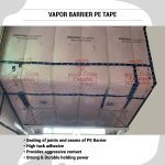 Tuck Tape Construction Sheathing Tape, Vapor Barrier PE Tape, Epoxy Resin Tape, 2.4 in x 180 ft (Blue) - Image 3